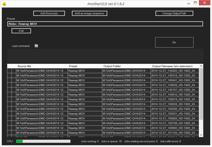 Using Another GUI to Rewrap MOV Files