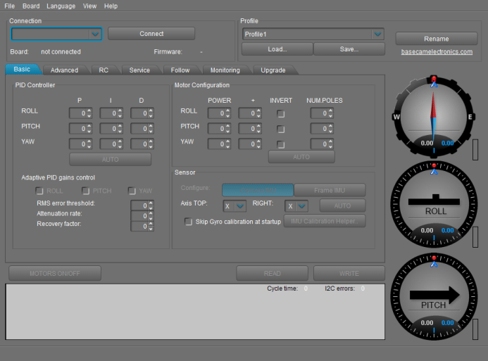 Gimbal Configuration Software