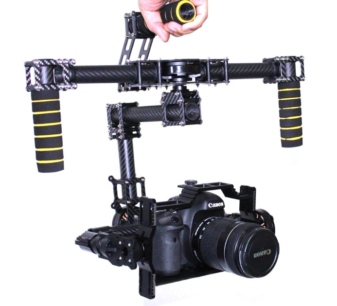 Using the gimbal's top handle