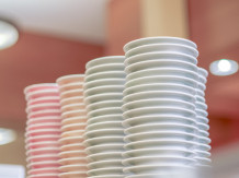 Sushi Plates Stacked High!