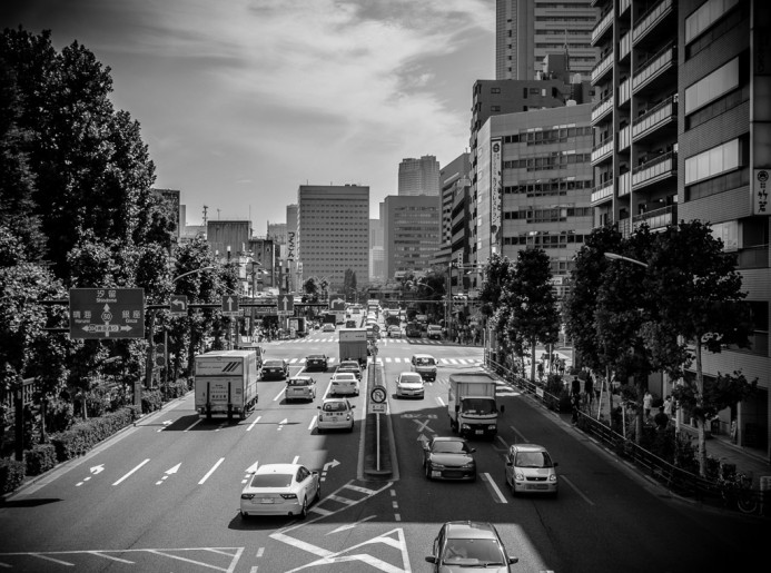 Traffic Increasing in Ginza