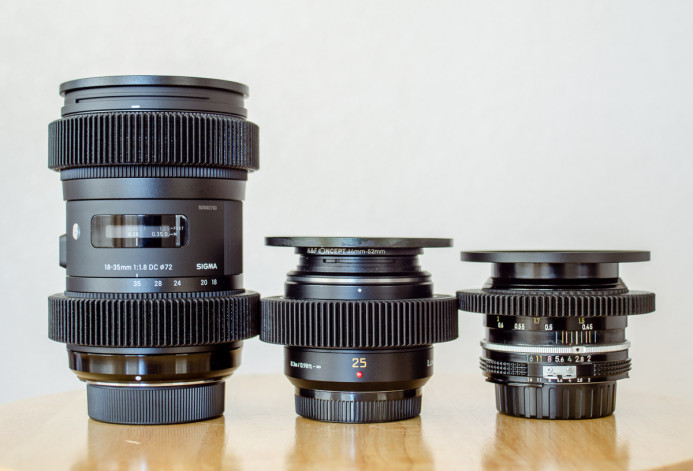 Lenses equipped with focus gears