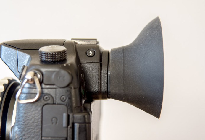 G-Cup pushes your eye further away from the GH4's EVF