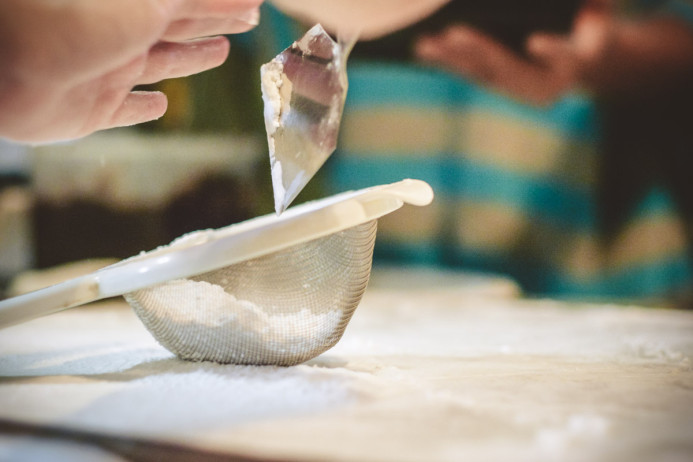 Picking up the mochiko flour