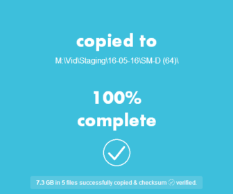Dedicated software verfies copied footage