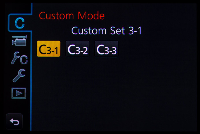 C3 Profile Selection Menu