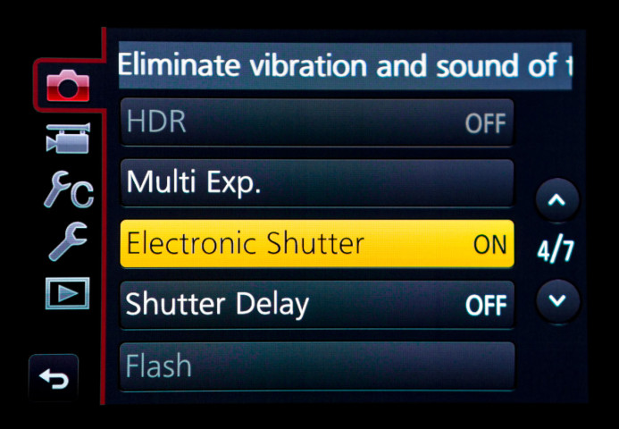 Electronic Shutter enabled