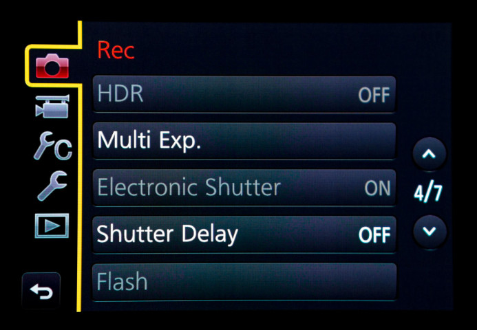 Electronic Shutter option inaccessible