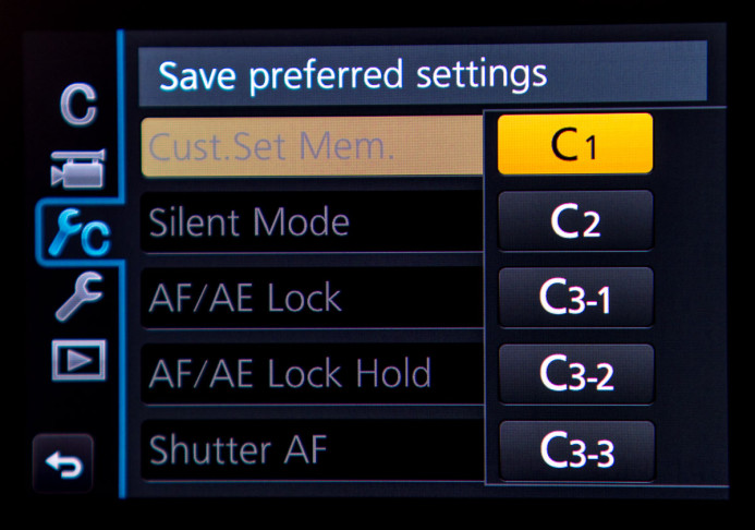 Custom Profiles are Snapshots of the camera's current settings