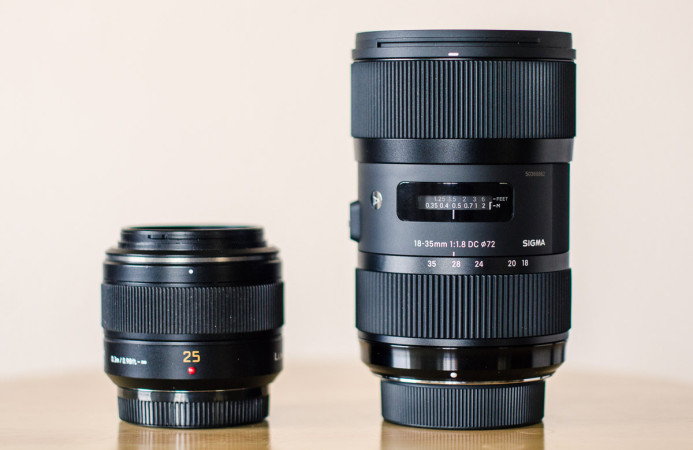 Native MFT lenses are compact and lightweight
