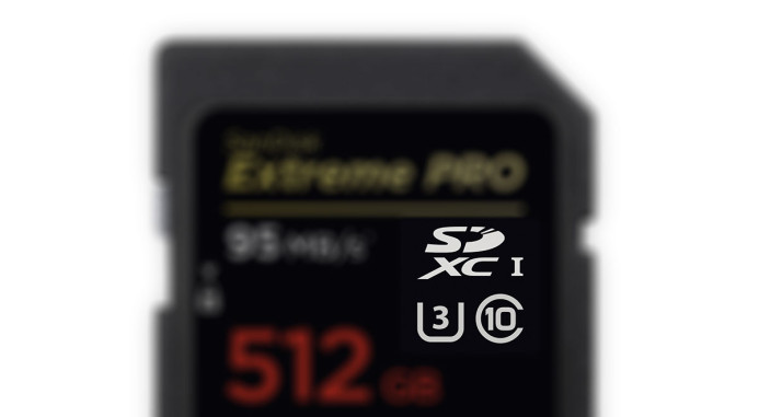 SDXC/U3 Logos on SD card
