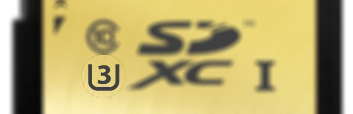 U3 Speed Class Logo on SDXC card