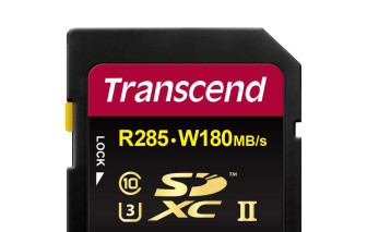UHS-II SD card with read speeds up to 285MB/s