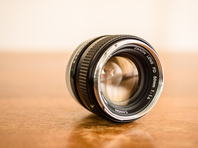 Canon FD 50mm f/1.4 "Chrome Nose" Prime Lens