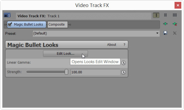 Как активировать magic bullet looks в sony vegas