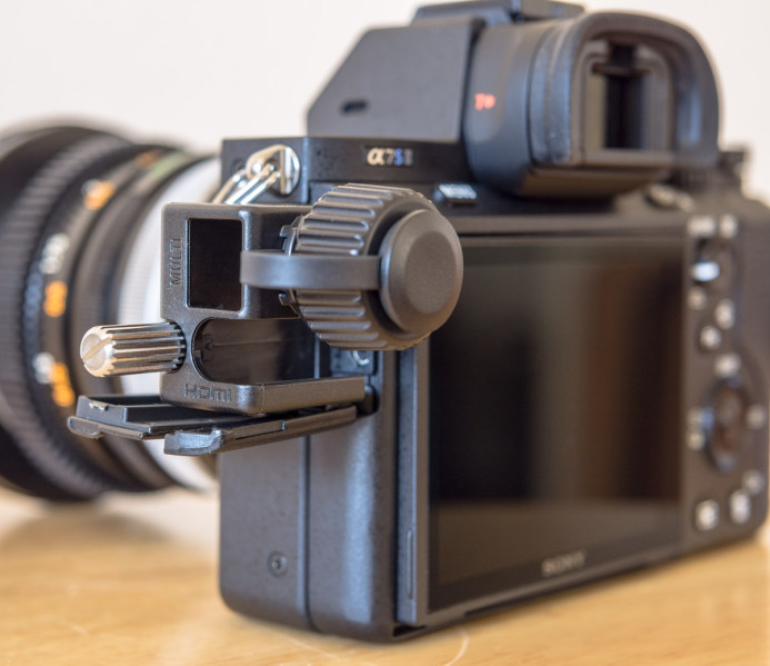 Sony a7S II HDMI Port Protector Installed