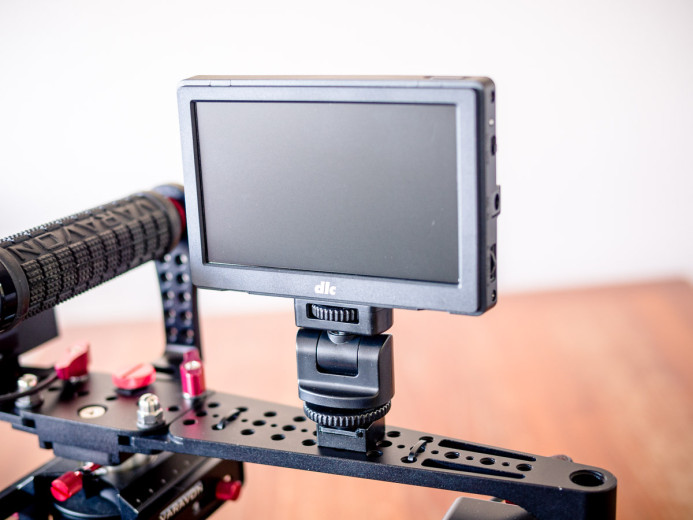 Monitor mounted on Birdycam 2's arm