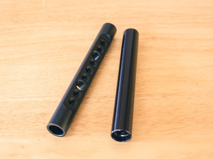 Vertical rod is standard 15mm rod